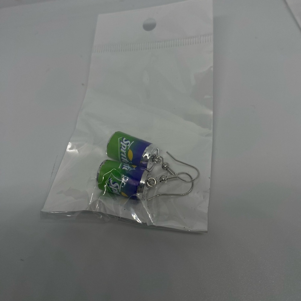 Sprite Soda Can Dangle Drop Earrings Women Fashion